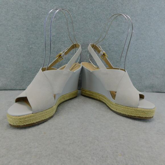 H by Halston Slingback Wedges Stella Parchment Shoes - Size 9M - Picture 6 of 9
